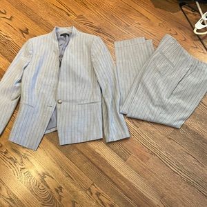 Ann Taylor Gray Suit with stripe